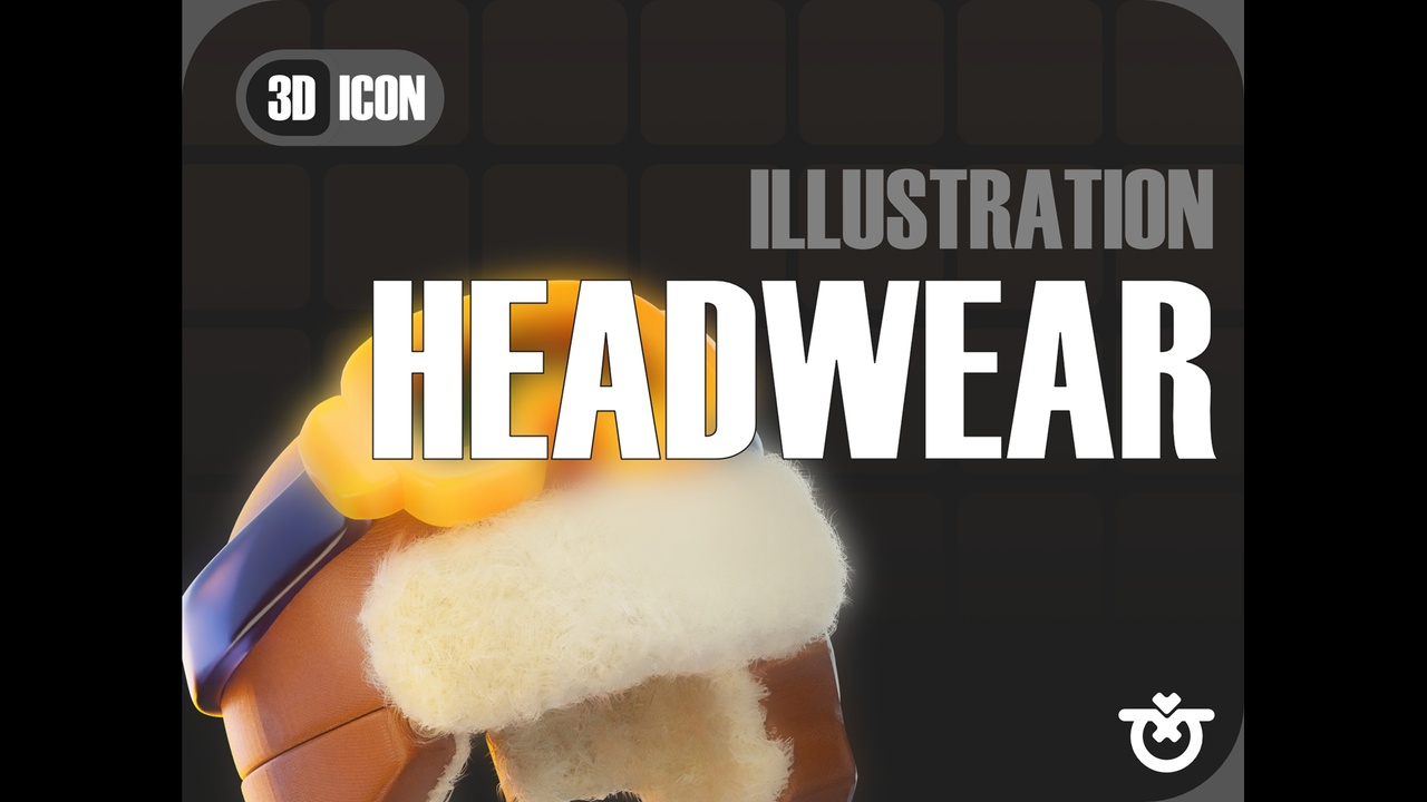 Media 1 for listing Hat, Cap, Headwear 3D Illustration