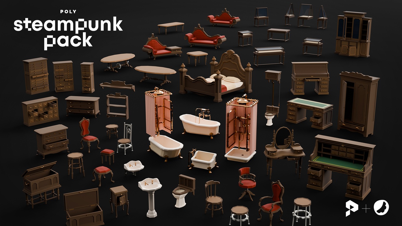 Media 1 for listing Poly Steampunk Pack