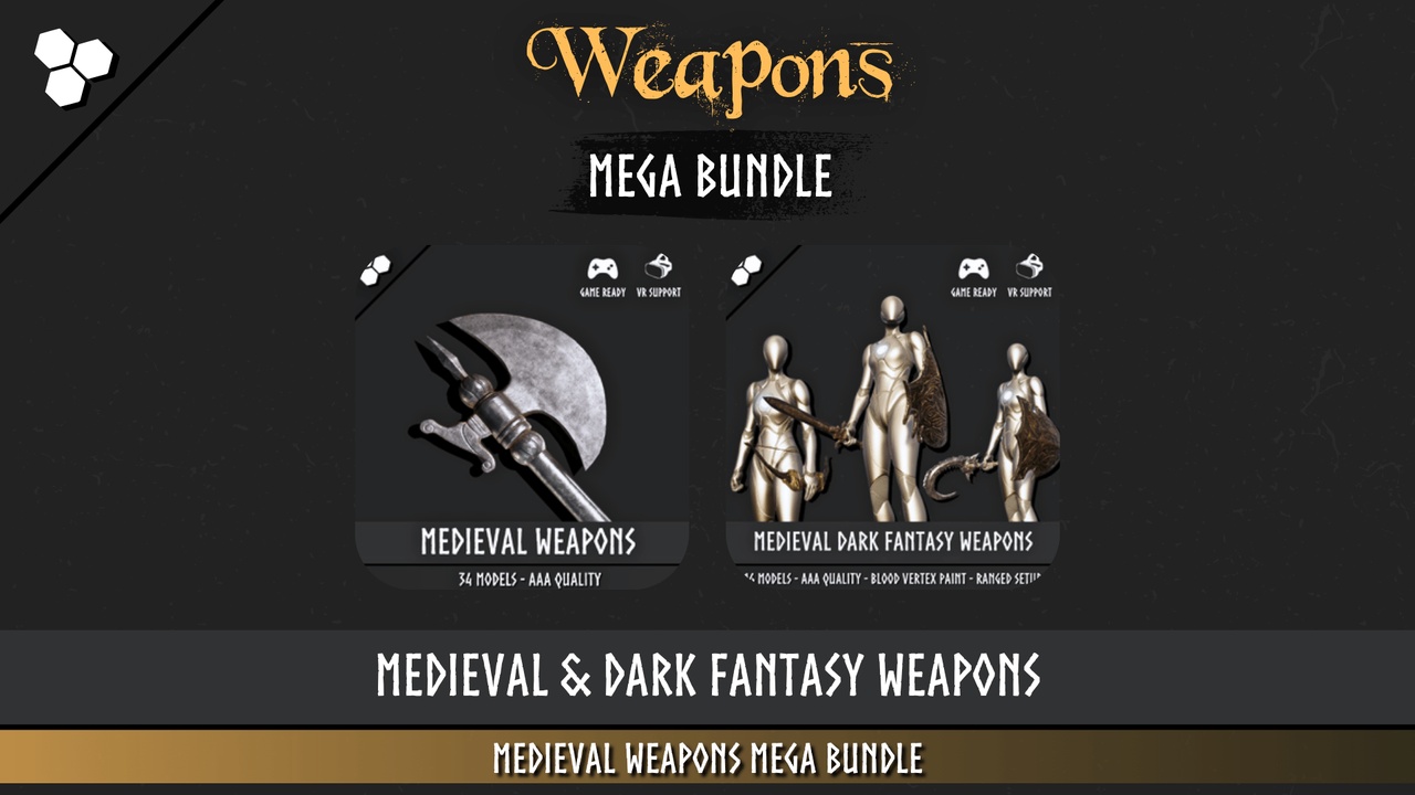 Media 1 for listing Ultimate Weapons Bundle (Weapons, Weapon, Medieval Weapons, Bow And Arrow)