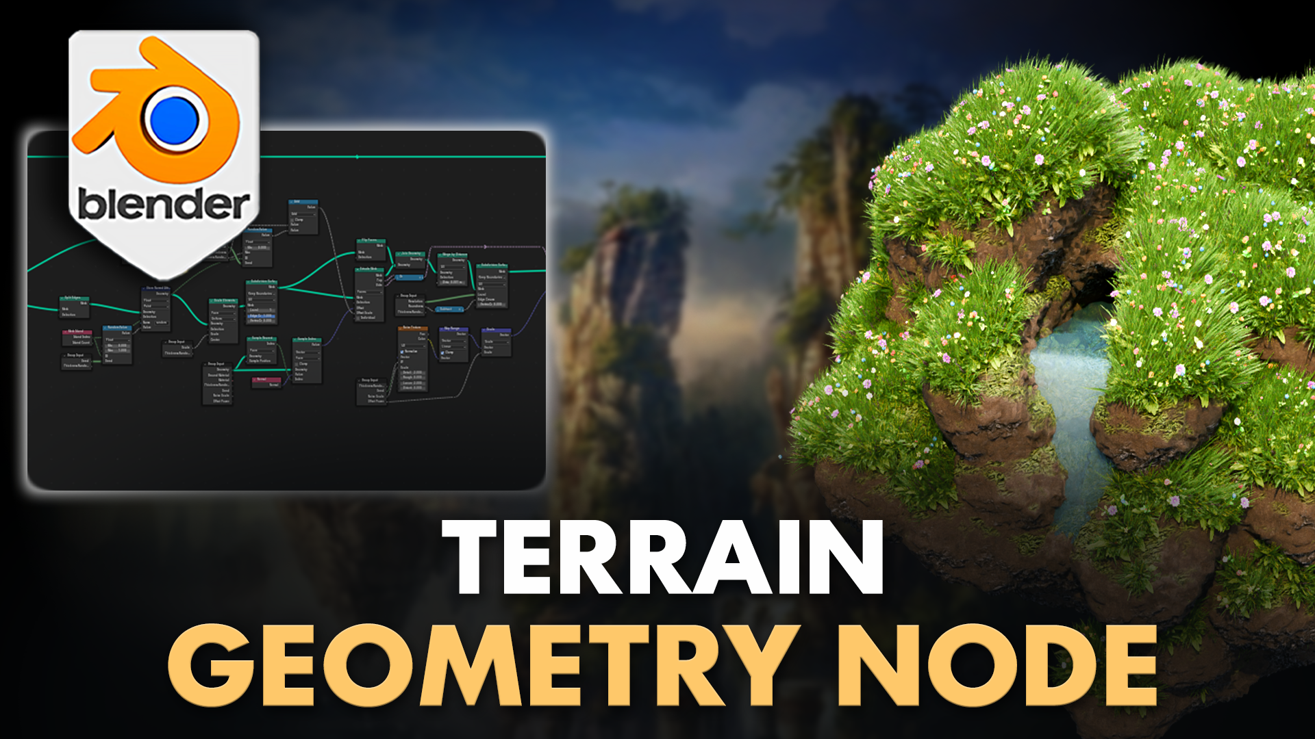 Terrain Generator Tool Blender Geometry Node | Fab