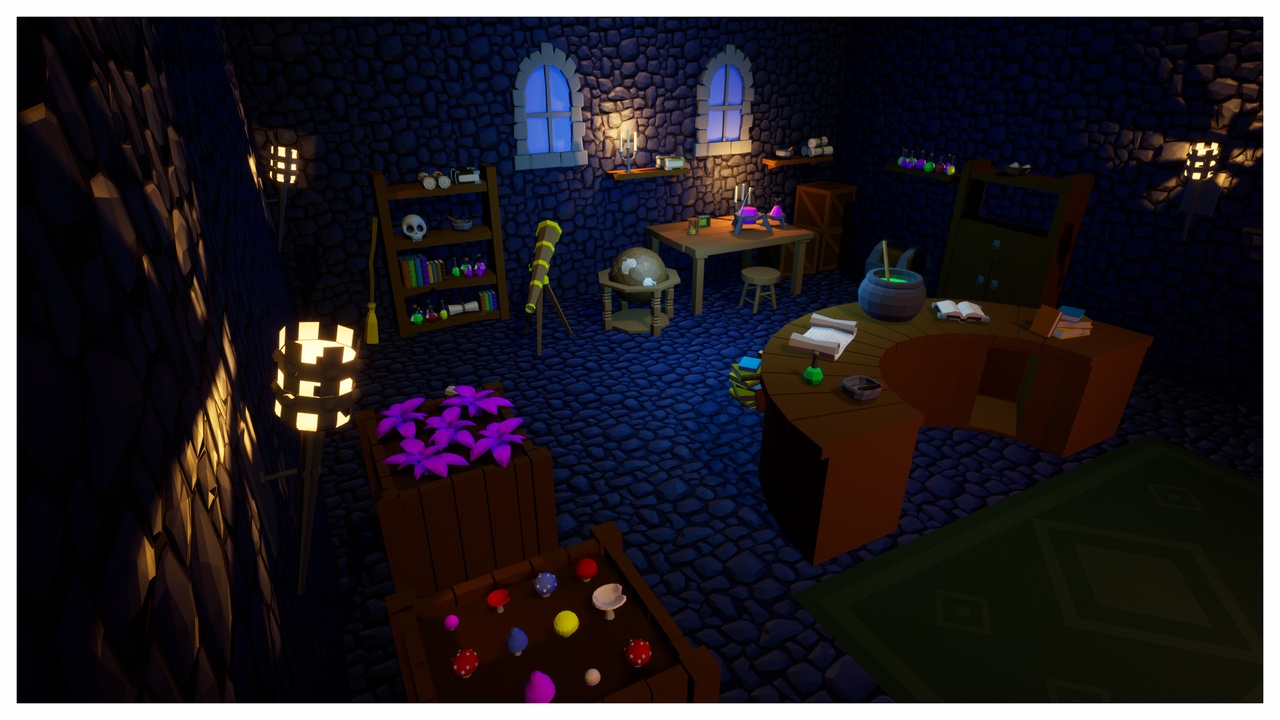 Media 1 for listing Low Poly Alchemist Den: 60+ Meshes