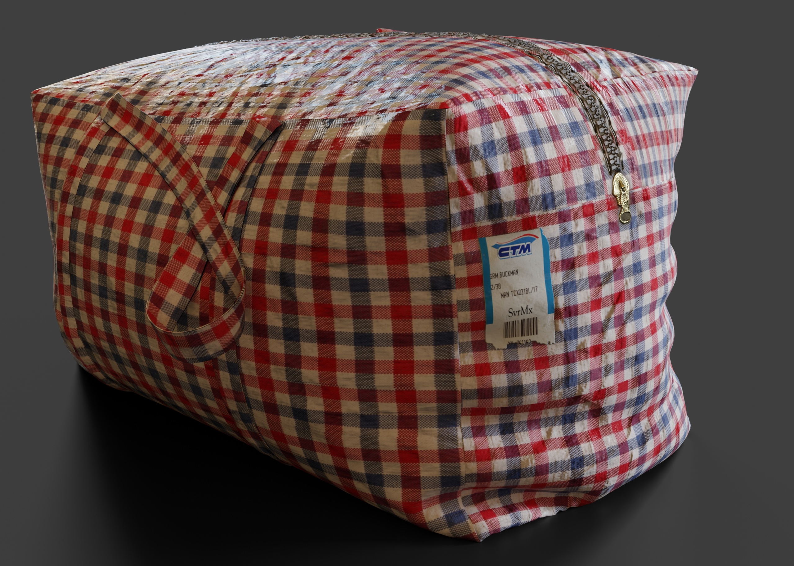 Media 1 for listing Plastic Checkered MA Storage Bag