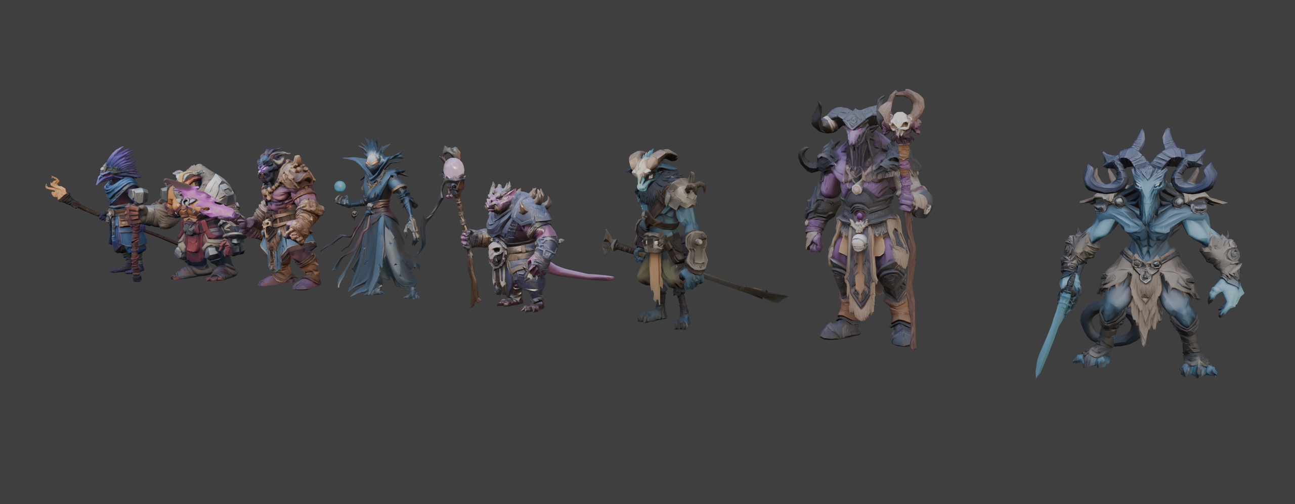 Media 1 for listing Fantasy Abyss Beasts 🐺 (LowPoly)