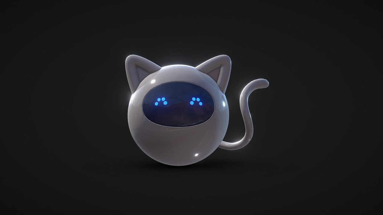 Media 1 for listing Robo round cat astronaut