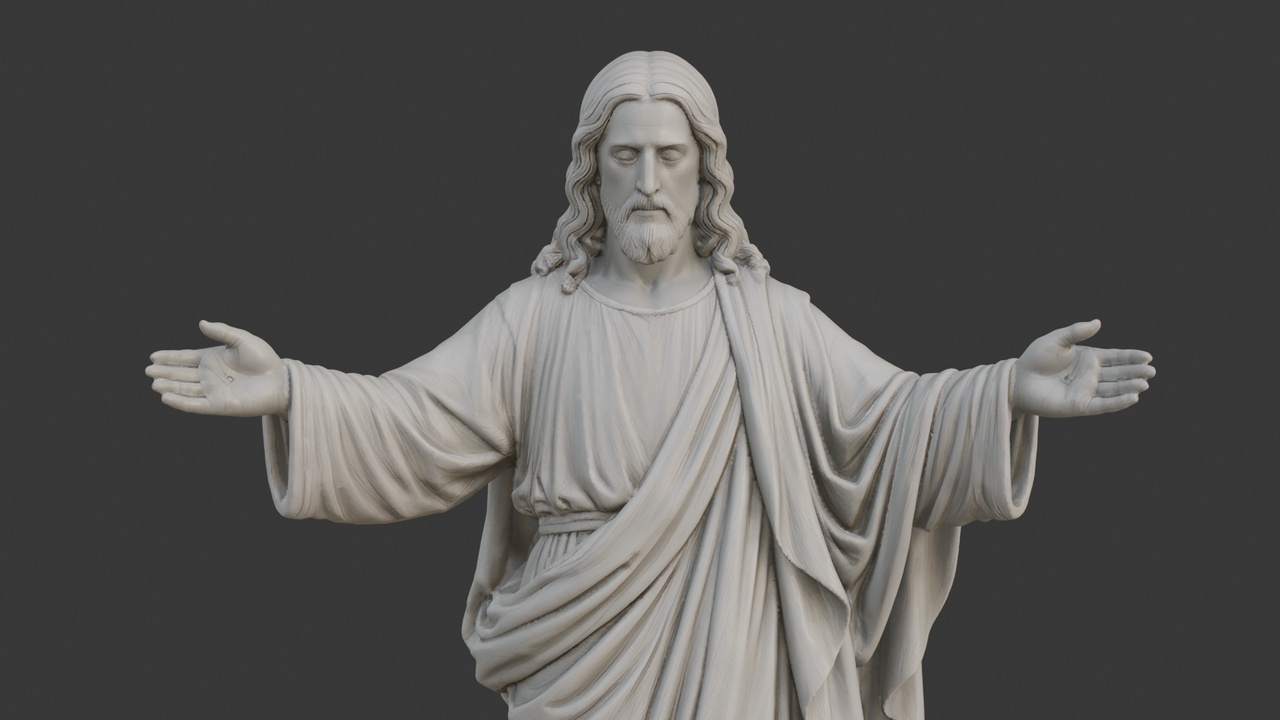 Media 1 for listing Jesus Blessing Statue – Printable 3D Model