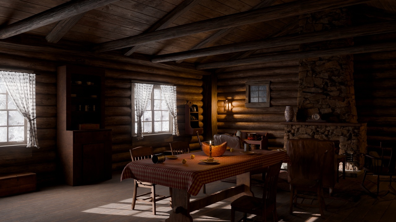 Media 1 for listing Log Cabin Environment - Blender Scene