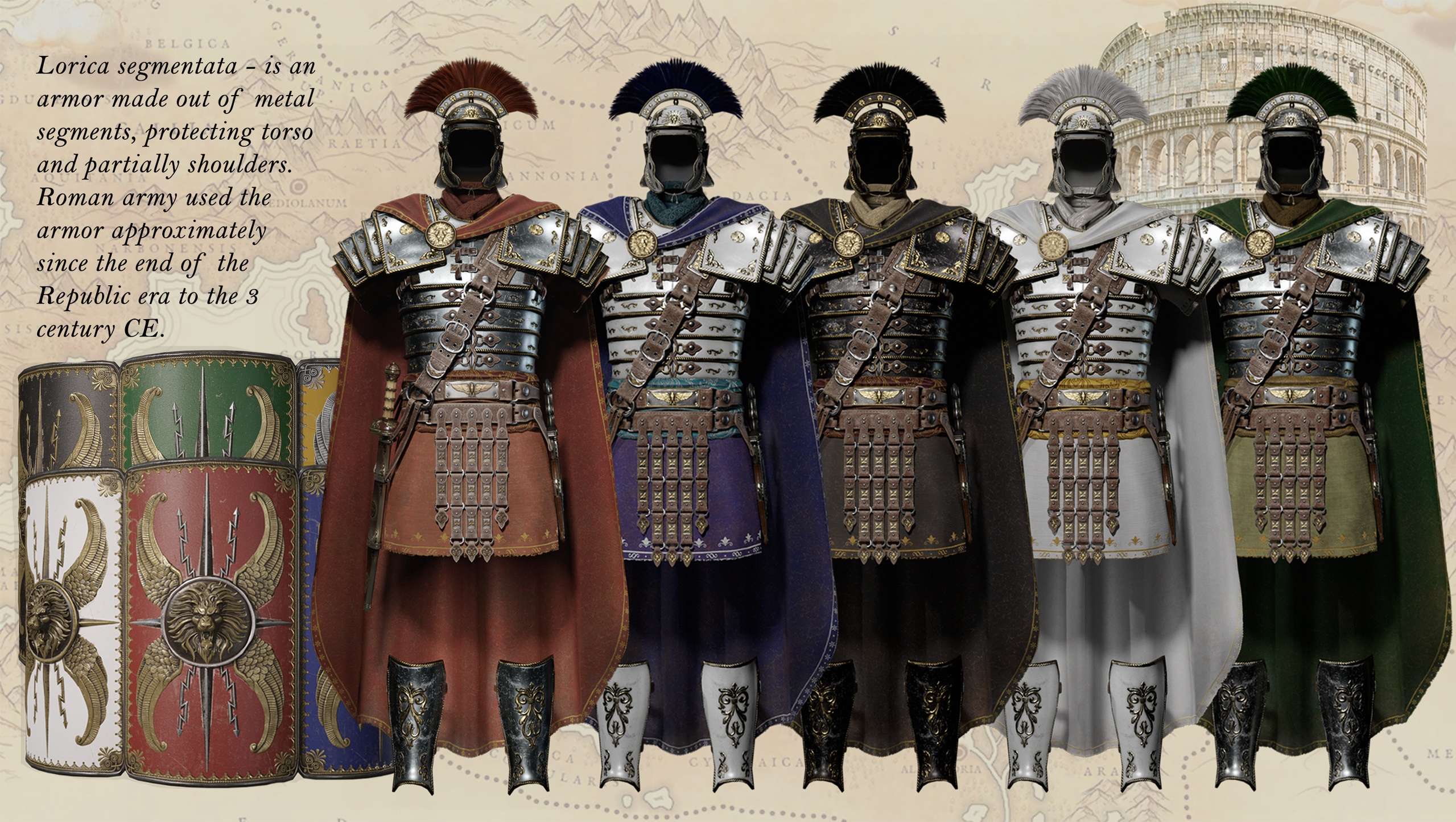 Media 1 for listing Roman Armor and Weapon Update Low-poly 3D model