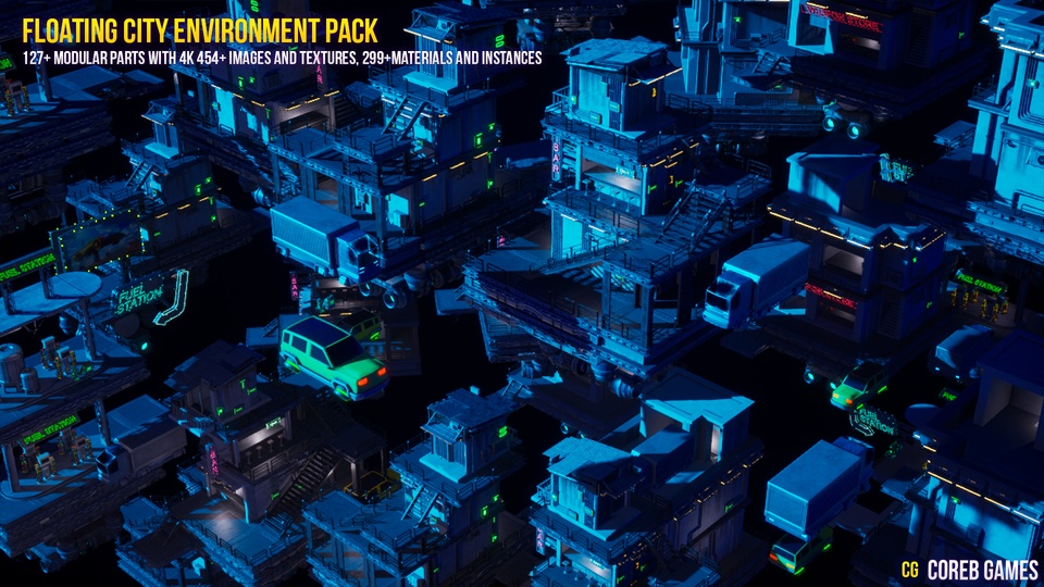 Floating City Environment Pack - Unreal Engine Free Download