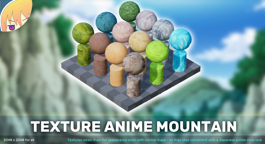 ANIME TEXTURES V2 - Mountain and ground | Fab