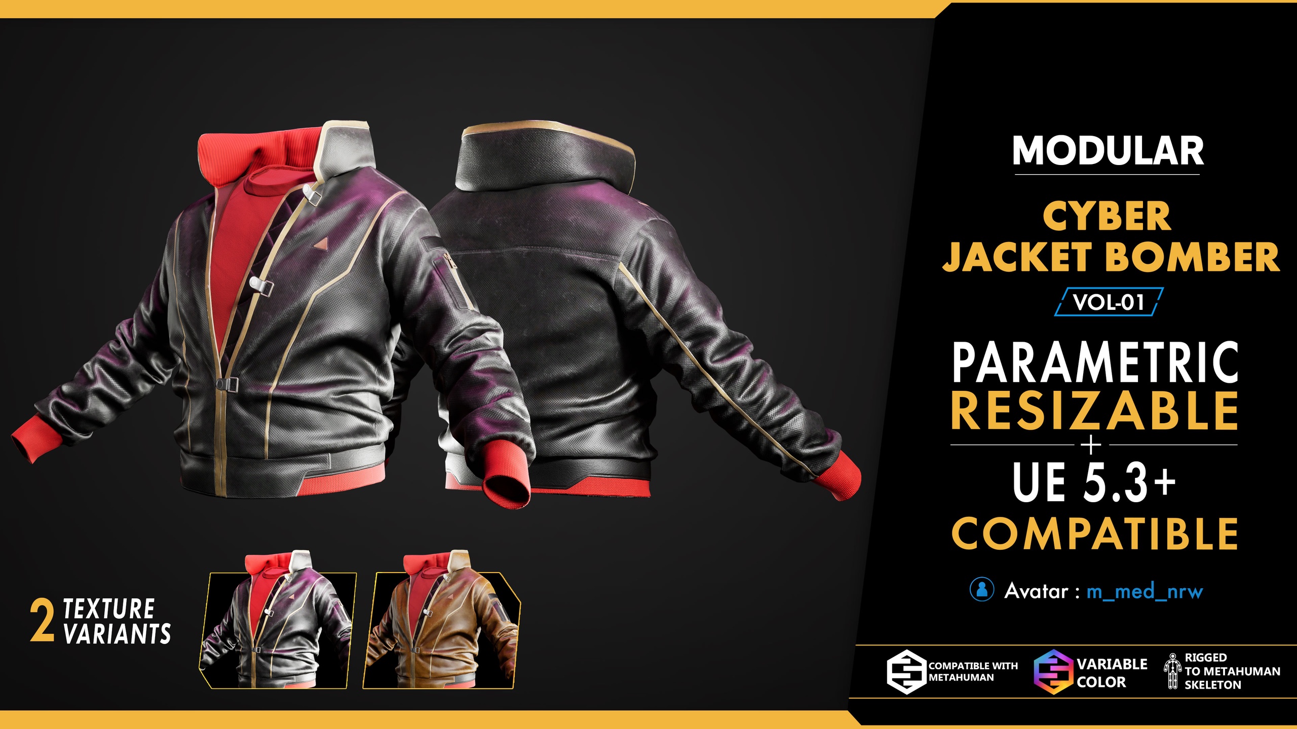 Media 1 for listing Modular Cyber Jacket Bombre
