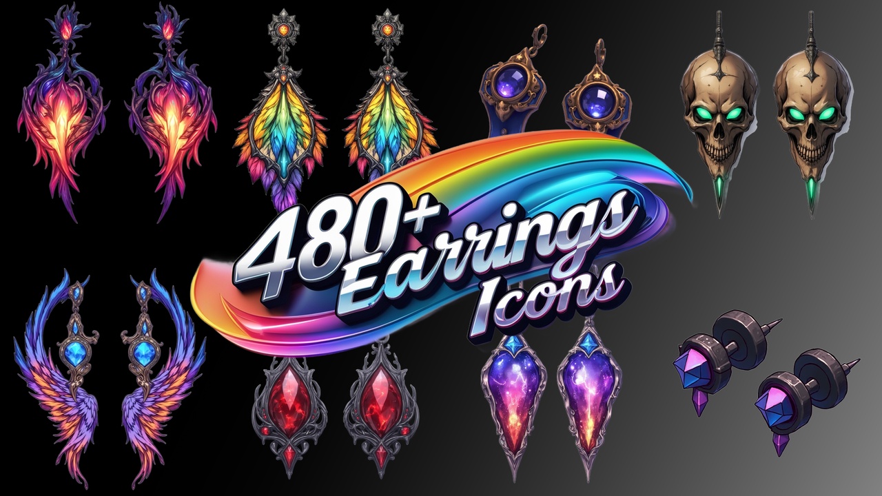 Media 1 for listing 480+ Earring RPG Icons
