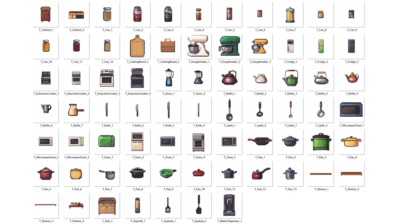 Media 1 for listing 2D Pixel Kitchen Furniture 1