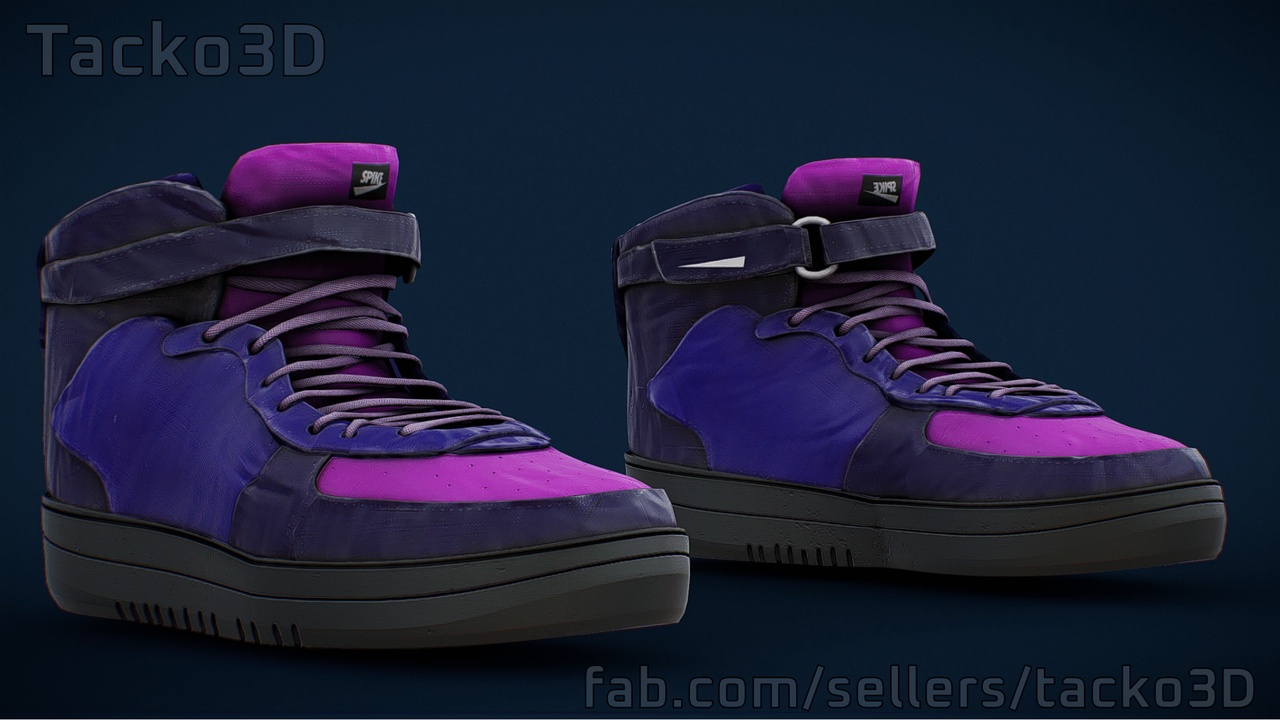 Media 1 for listing Spike High Top Sneakers - Indigo