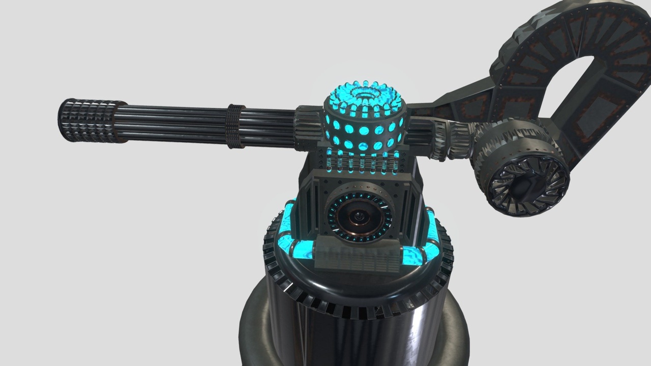 Media 1 for listing Gatling turret- stylized