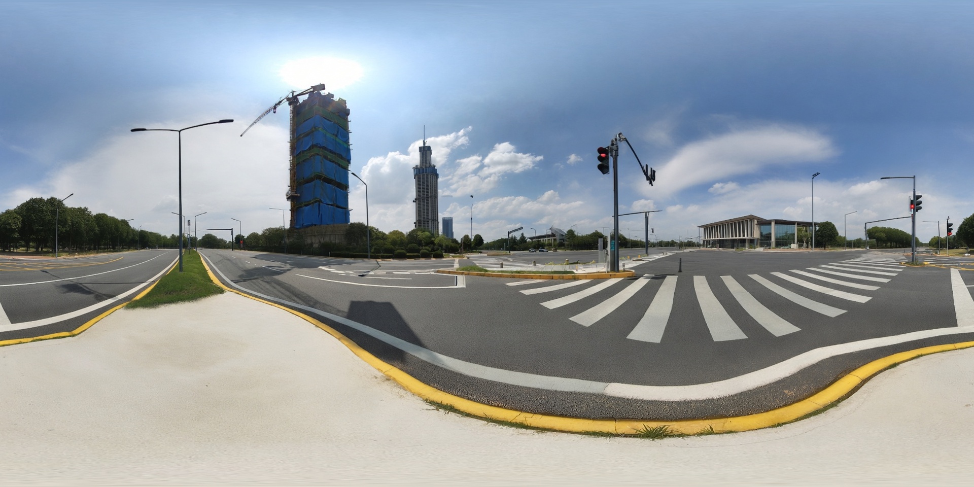 Media 1 for listing Chinese Residential Community: 70 8K LDR Skybox | Real‑Shot Xi’an Urban Street