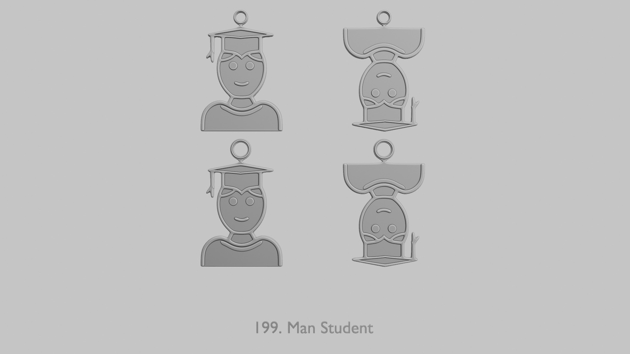 商品 👑 Character Icon Pendants – Students, Teachers & Royals 的媒体 1