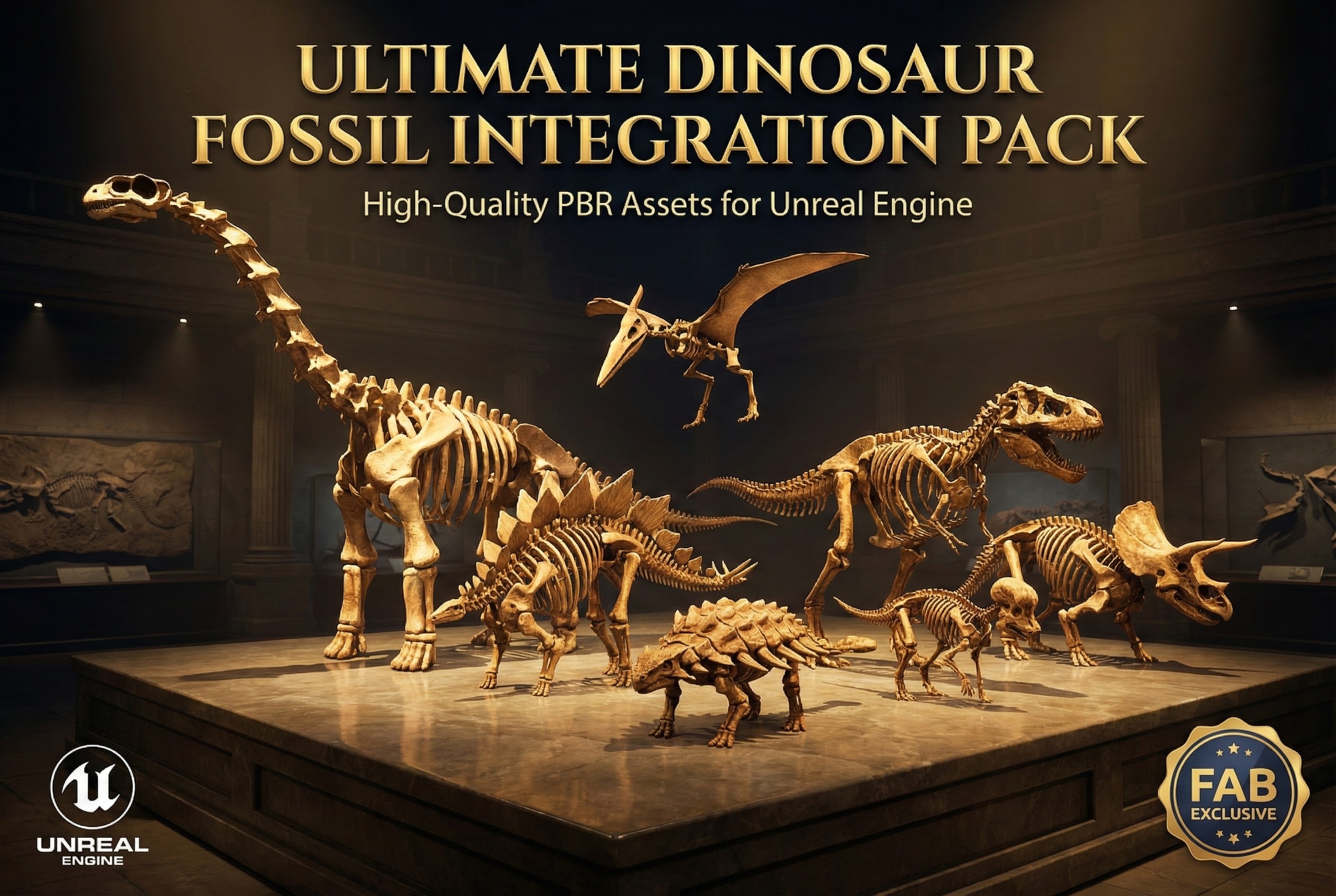 Ultimate Dinosaur Fossil Integration Pack | Fab