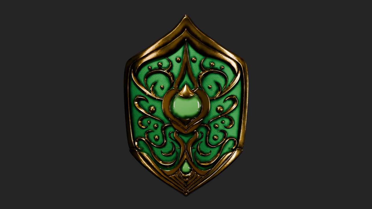 Media 1 for listing Fantasy Ornate Shield