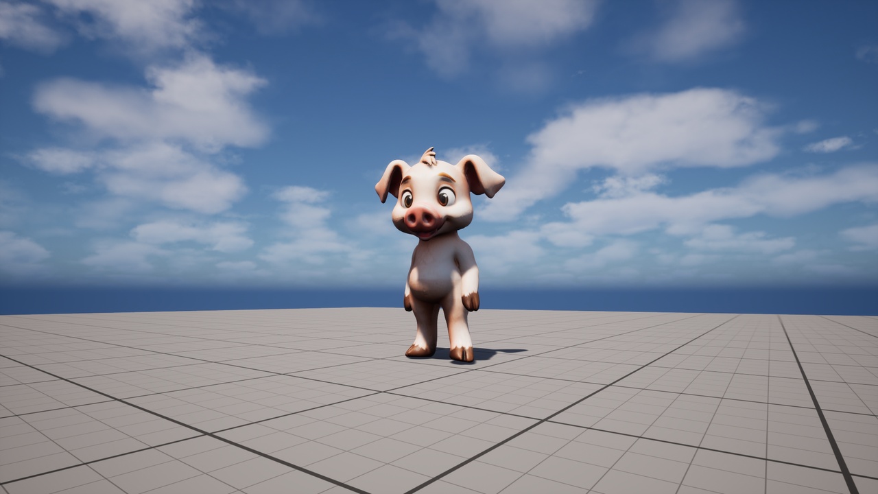 Media 1 for listing Stylized pig character for Unreal Engine 5