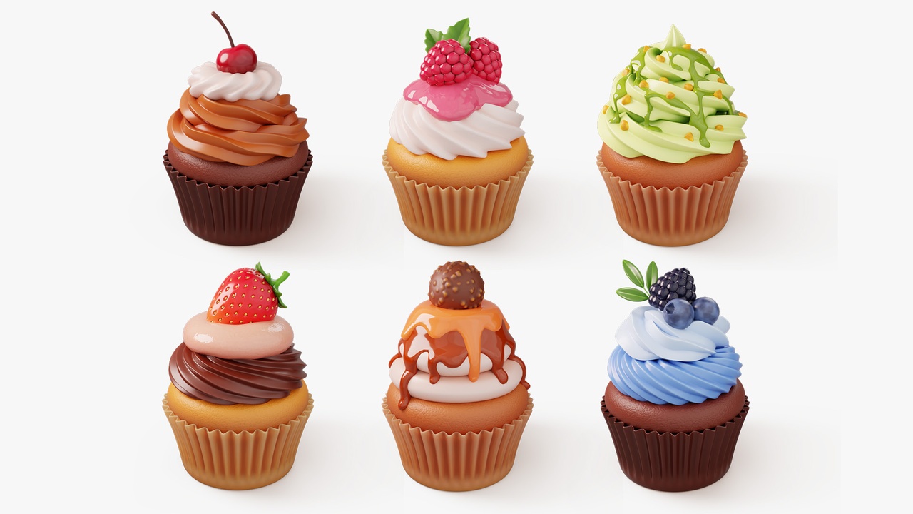Media 1 for listing Colorful Cupcake Set
