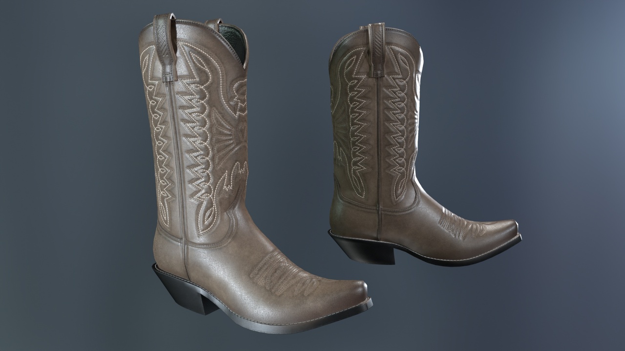 Media 1 for listing Brown Western Boots