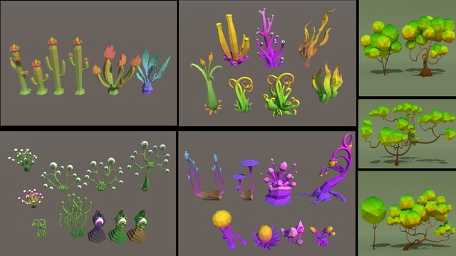 Alien Plants Pack (124 items) | Fab