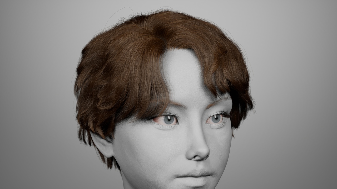 Media 1 for listing MetaHair 230- Groom hair for Metahumans - With low lowpoly version