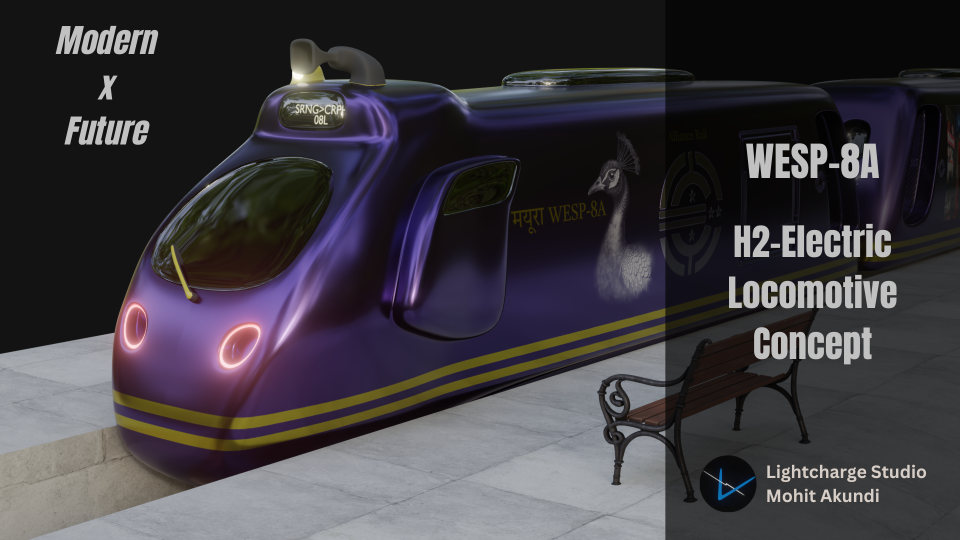 Electric Hybrid Locomotive Train Cab Railway Trainset Coach