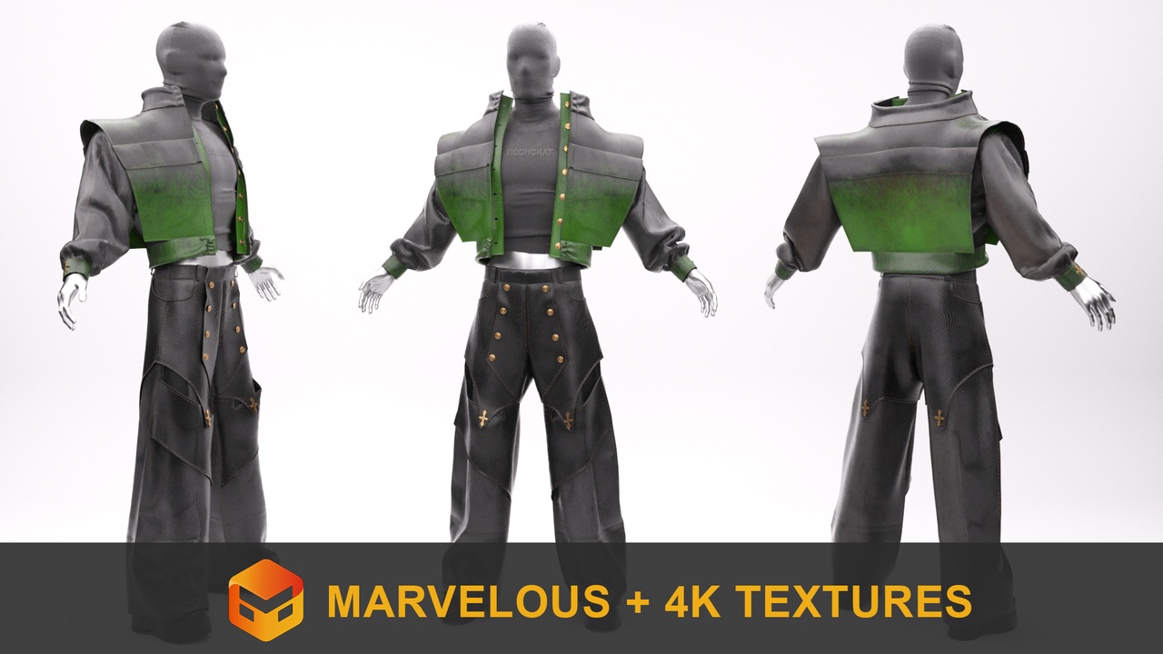 Media 1 for listing Leather hood black outfit