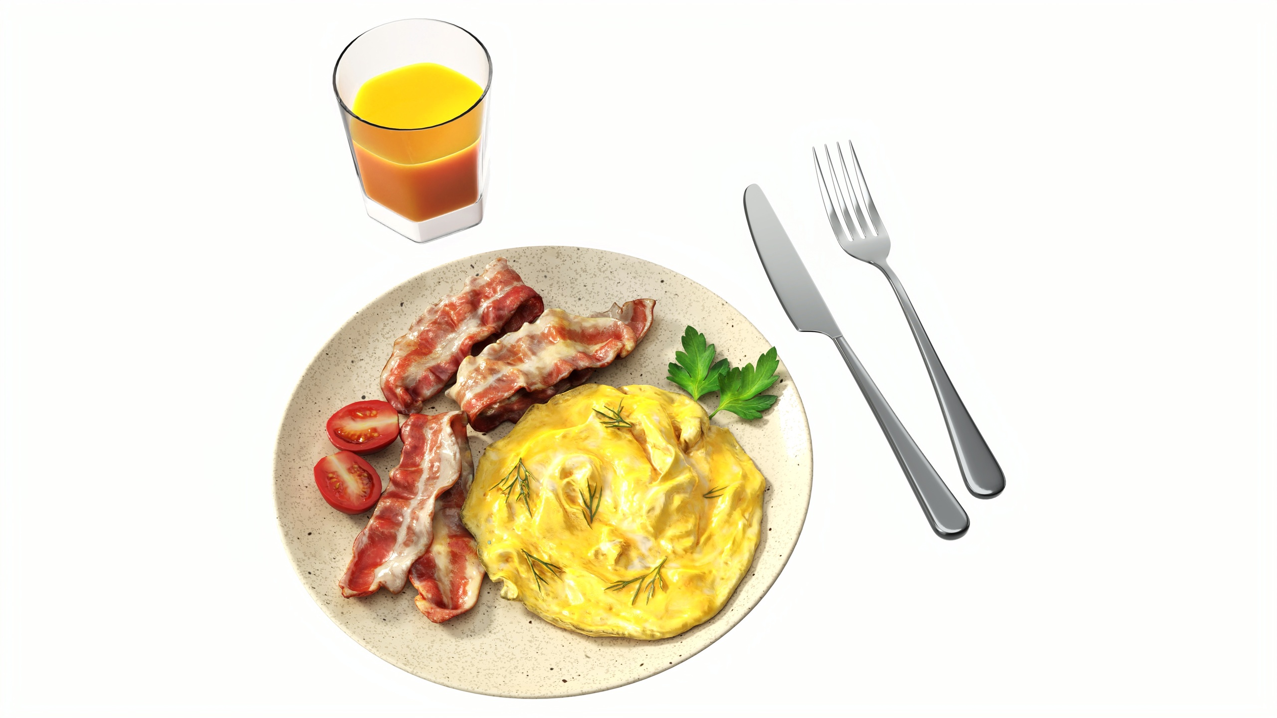 Media 1 for listing Breakfast with omlette bacon and juice 02