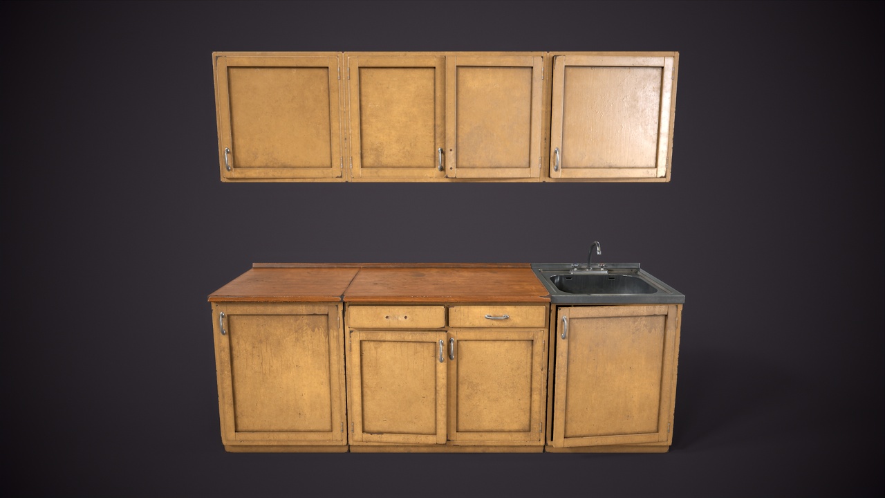 Media 1 for listing Worn kitchen set