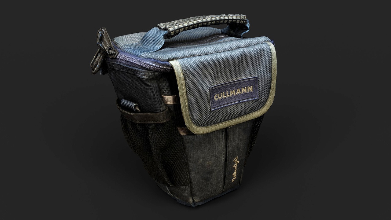Media 1 for listing small dirty bag photographic asset PBR photogrammetry