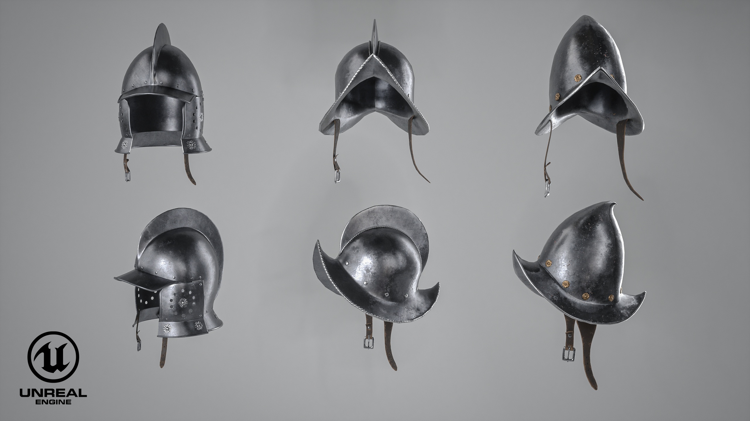 Media 1 for listing Conquistador Morion Helmets Pack (Game Ready)