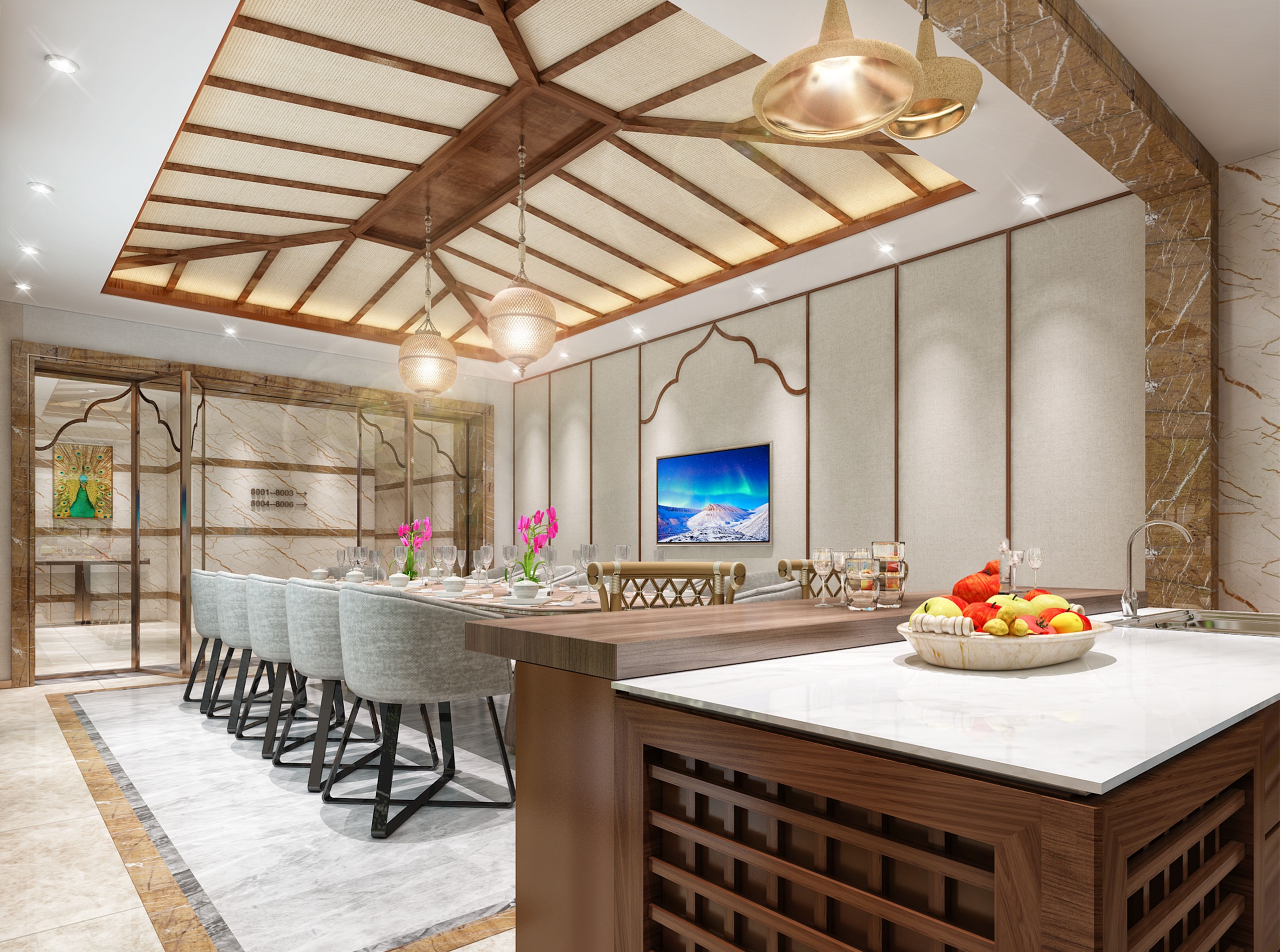 Media 1 for listing Luxury Hotel Dining Room | Modern Kitchen Island Vol.03
