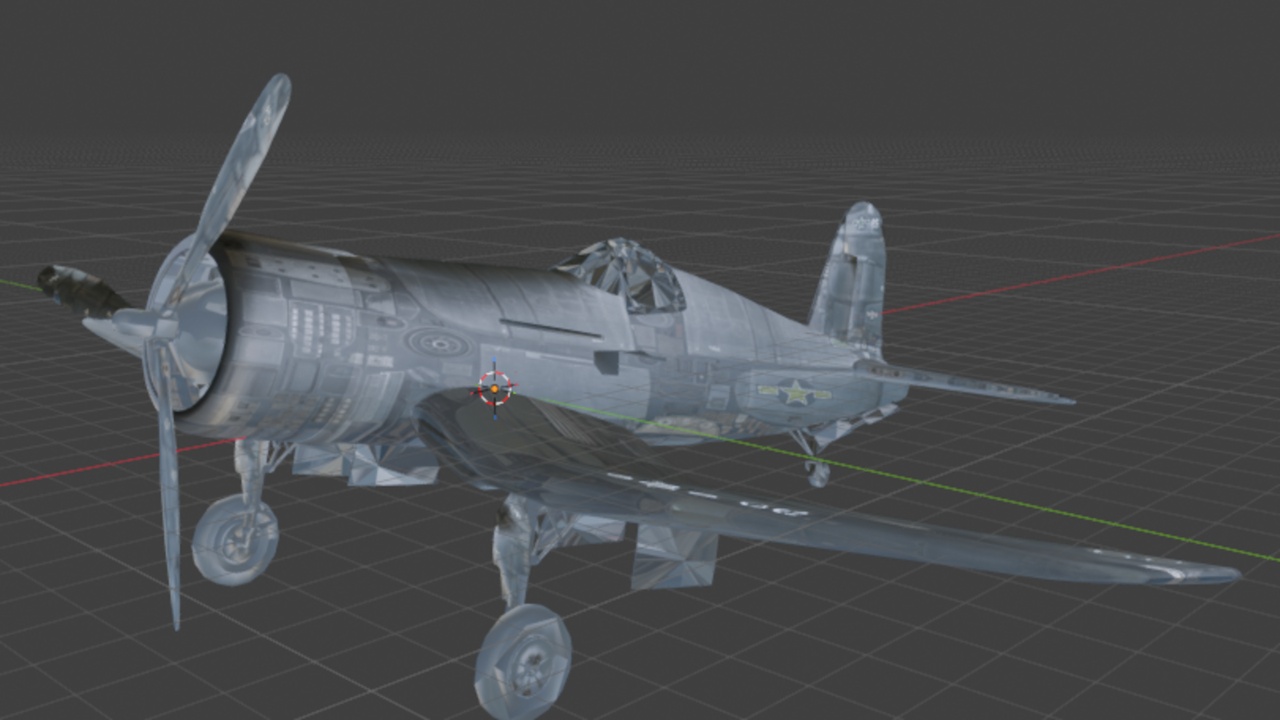 Media 1 for listing WW2 F4U1 Corsair Fighter Aircraft - PBR Textured 3D Model