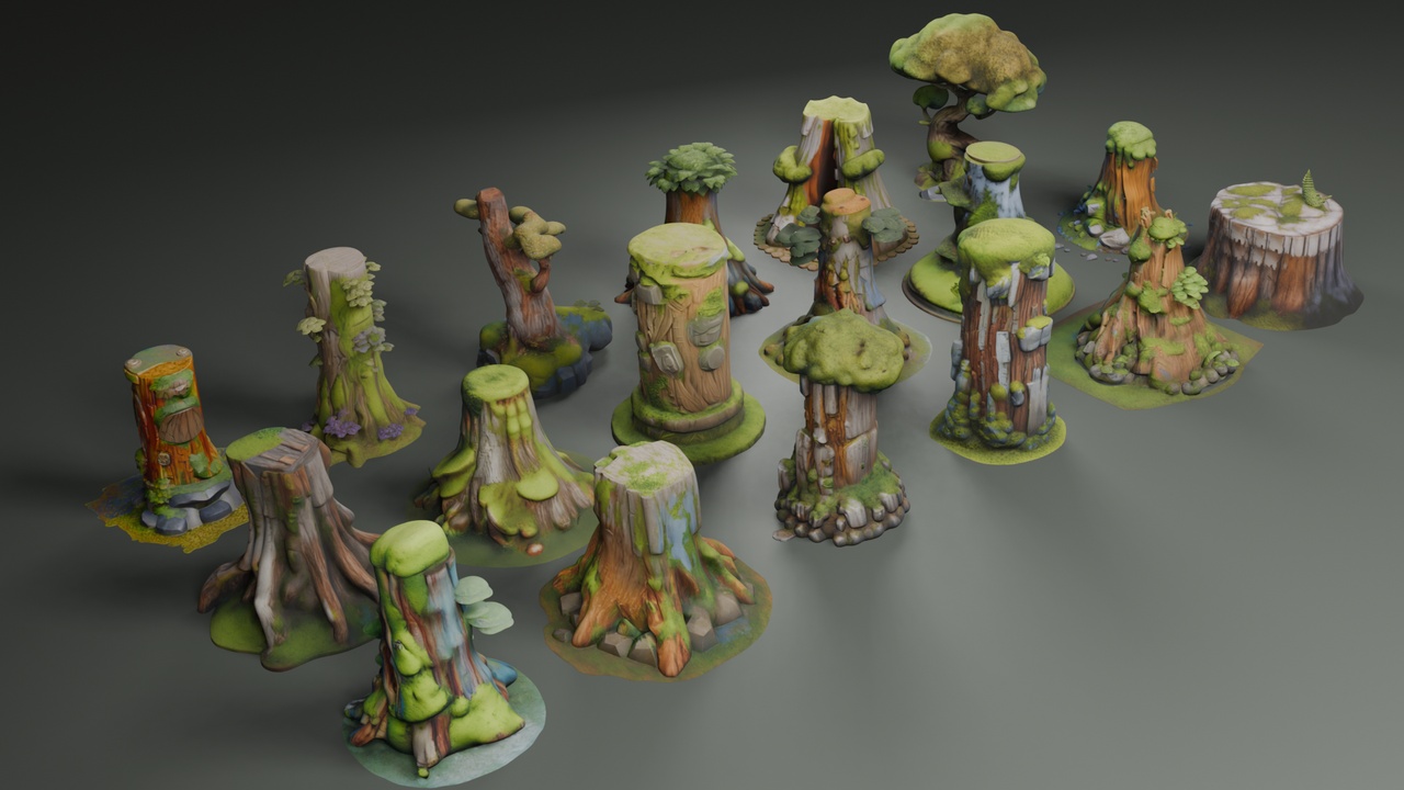 Media 1 for listing Stylized Treetrunks🌳