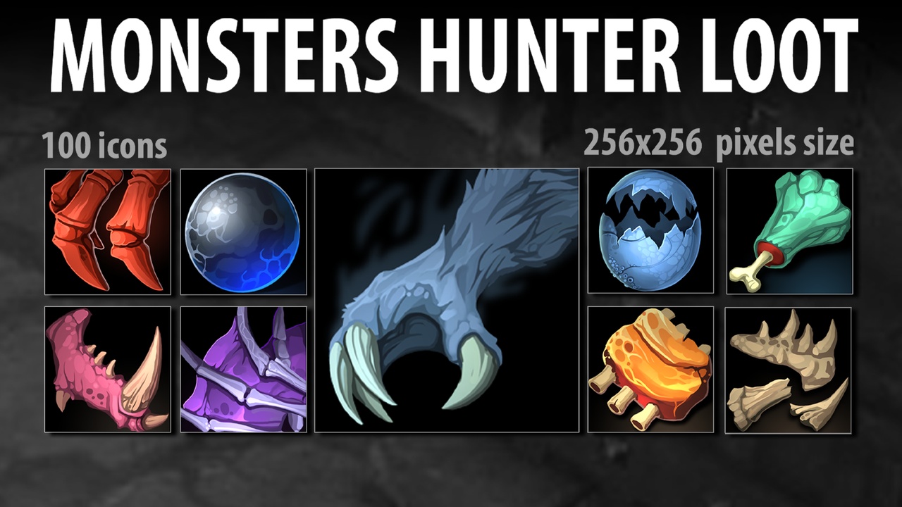 Monsters Hunter Loot 제품 등록을 위한 미디어 1개
