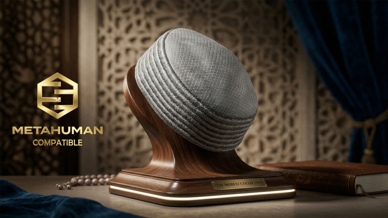 Media 1 for listing Traditional Ribbed Kufi Skullcap for Modest Ceremonial Prayer and Heritage Wear