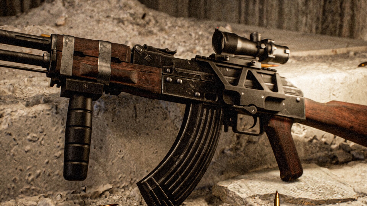 Media 1 for listing Ak 47 + Attachments | Rigged & Modular AK47 Rifle