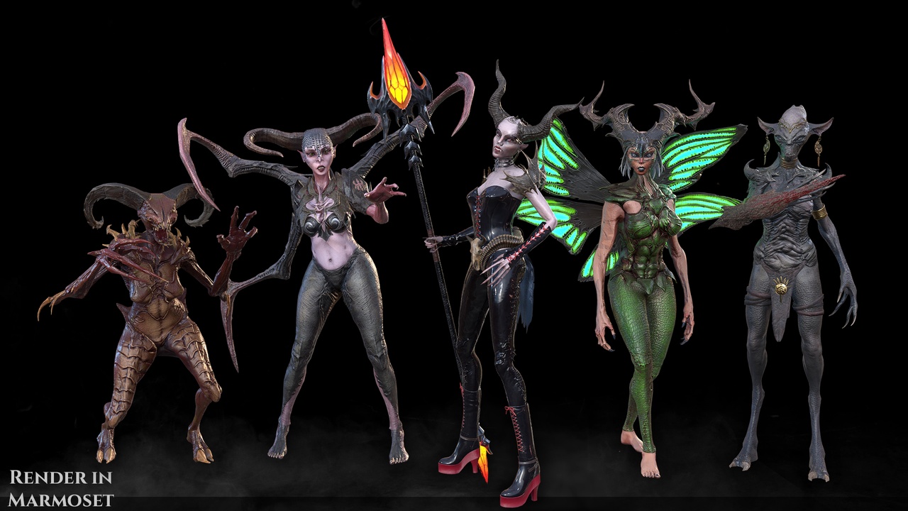 Media 1 for listing Demoness Girl Pack 2