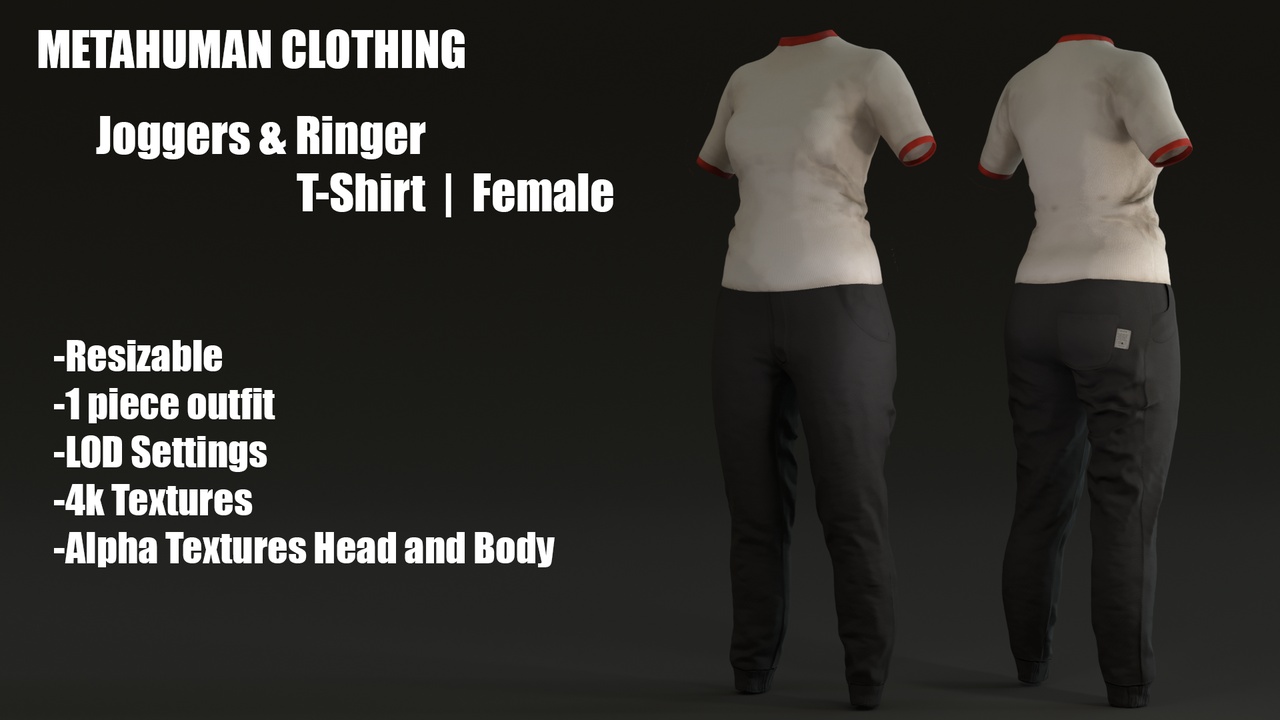 Media 1 for listing Joggers & Ringer T-Shirt | Female