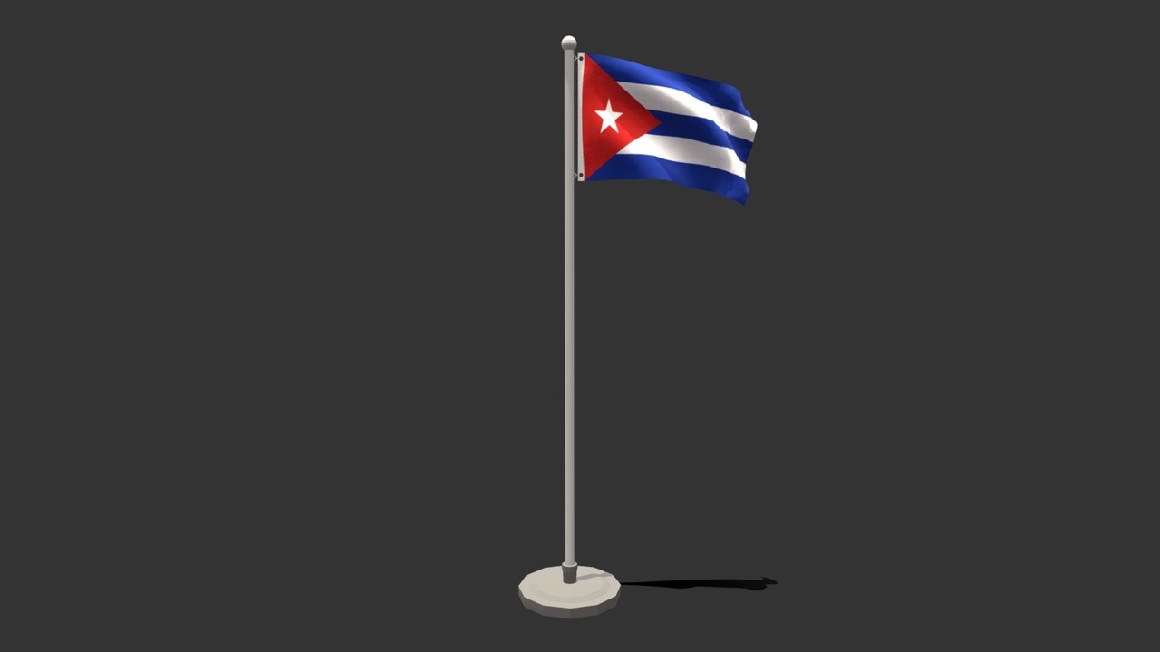 Low Poly Seamless Animated Cuba Flag | Fab