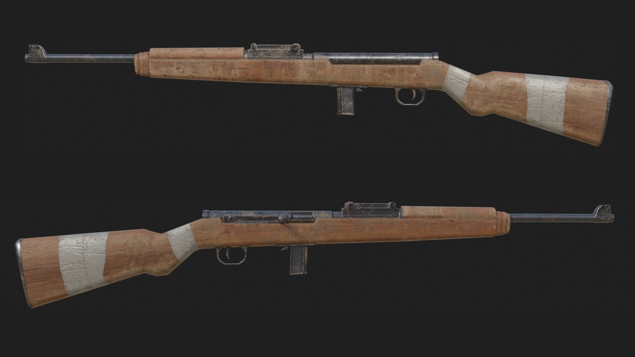 Media 1 for listing Rusty Old Rifle - JW 14 - Low Poly - GameReady - PBR Textures