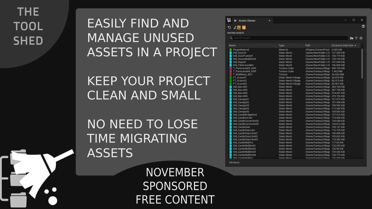 Media 1 for listing Assets Cleaner - Project Cleaning Tool