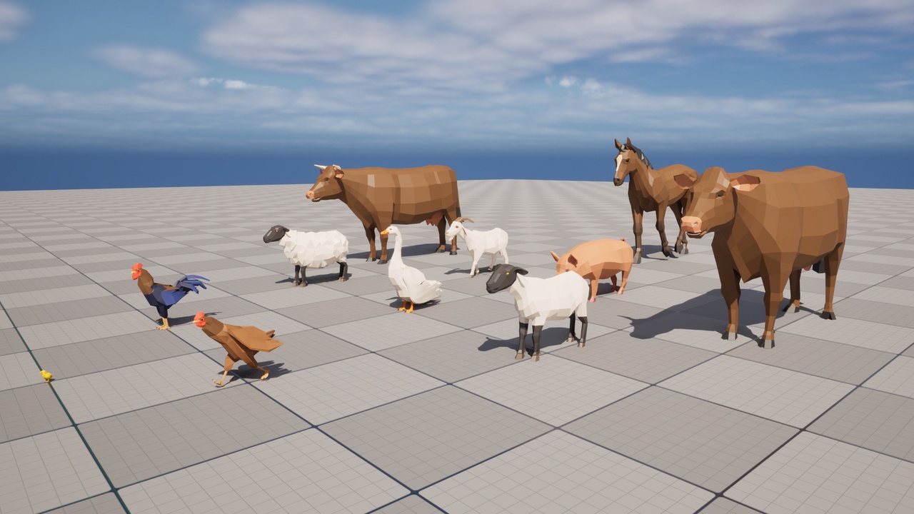 Media 1 for listing Low Poly Farm Animals