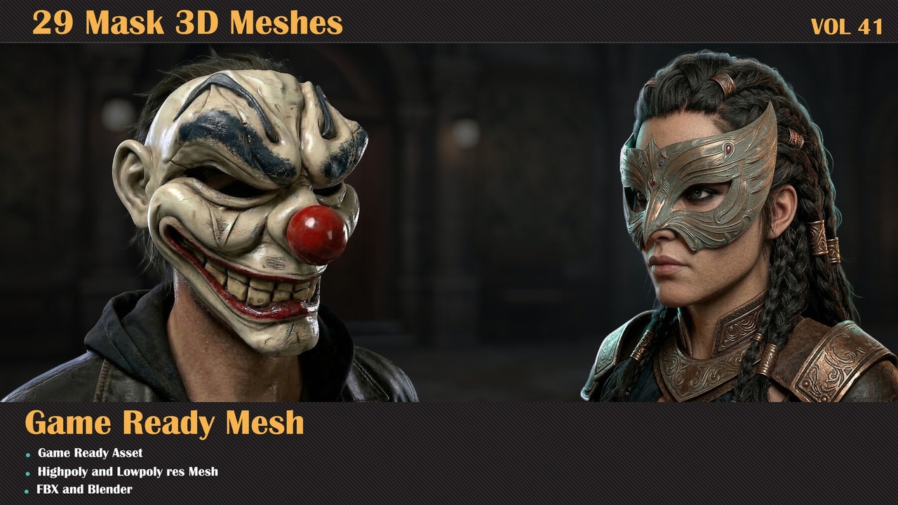 Media 1 for listing 29 Mask 3D Meshes - VOL 41