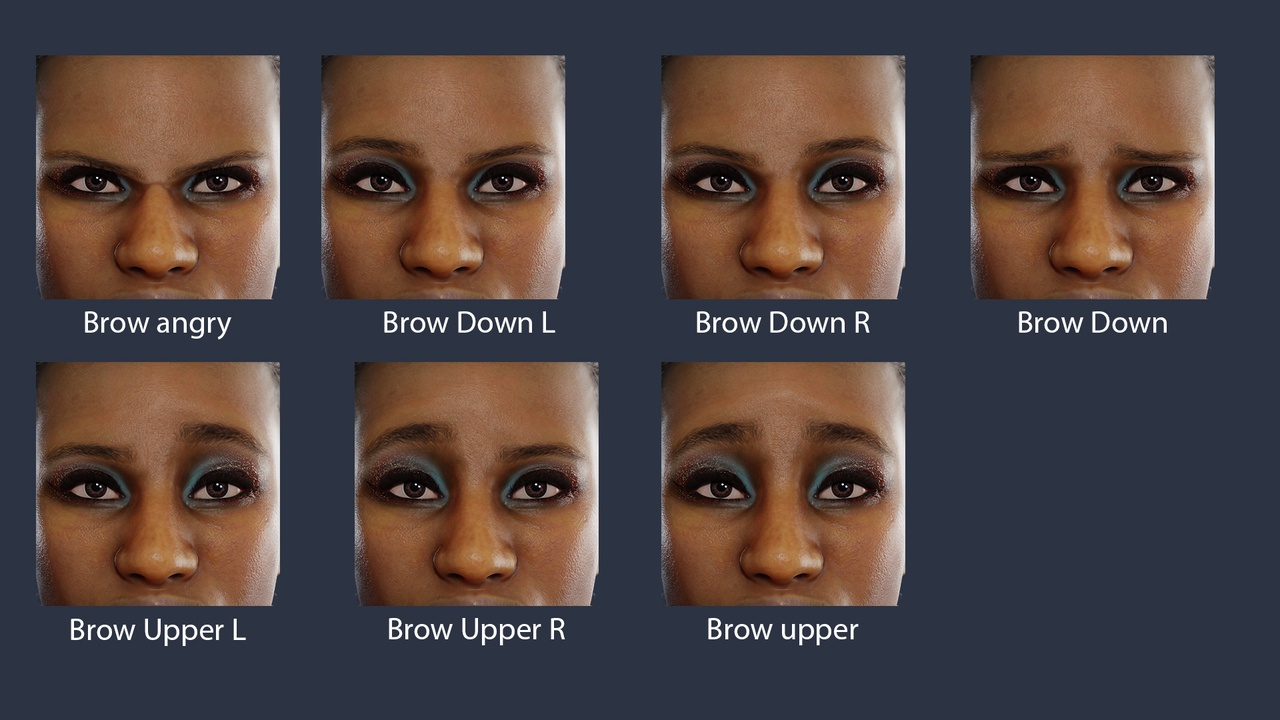 商品 Realistic African Female Character Rigged 的媒体 1