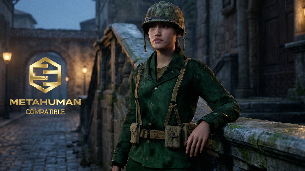 Media 1 for listing World War II Infantry Uniform with Historic Combat Field Gear and Patrol Styling