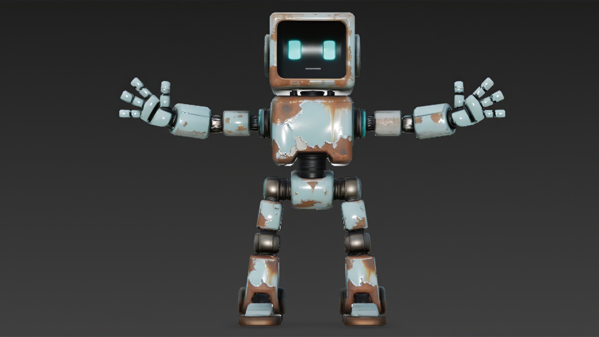 Rust Character Modle Cartoon Cyberpunk Rusty Robot Rigged Character | Fab