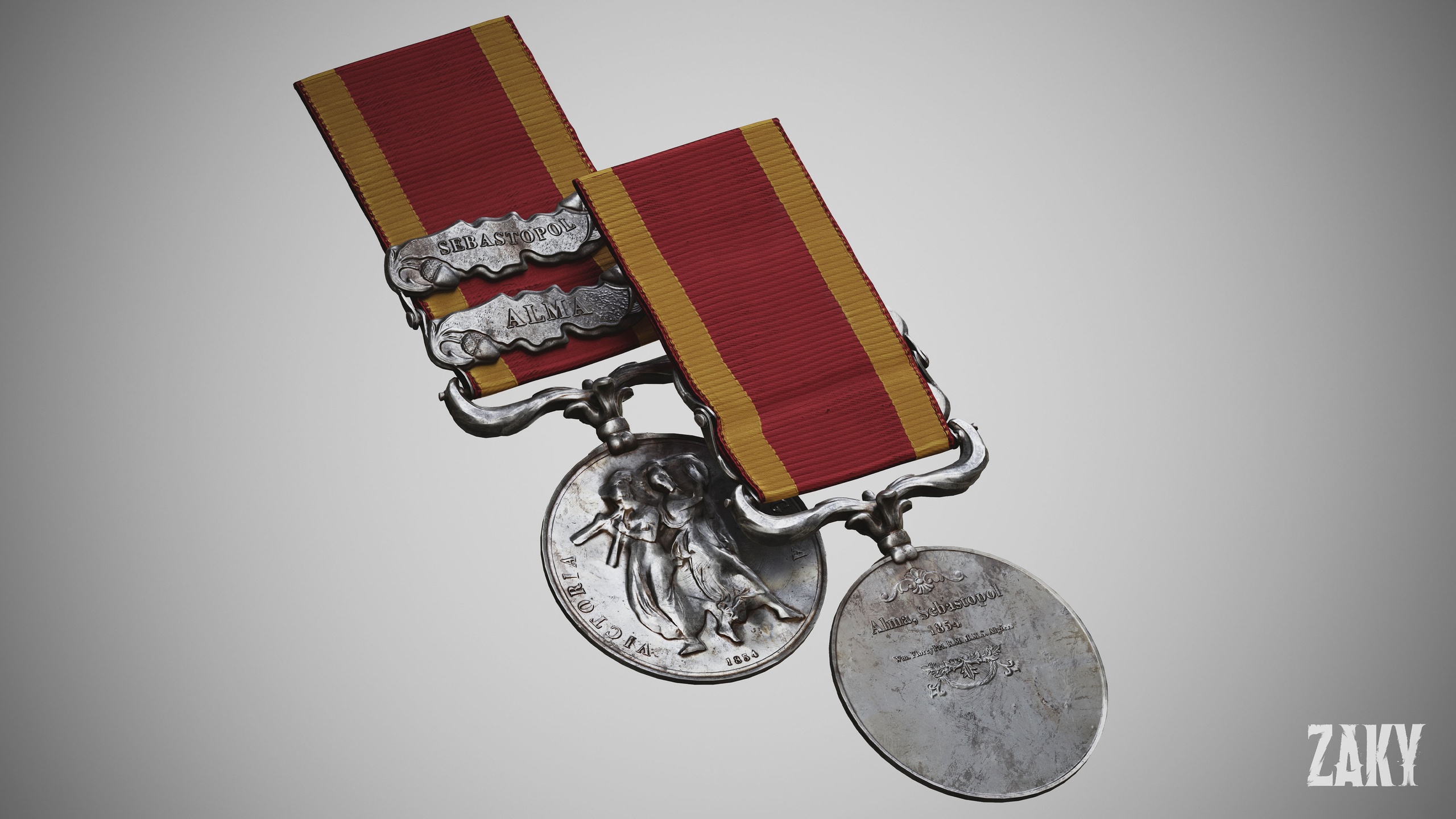 Media 1 for listing MEDAL - 2 clasps, (1854)